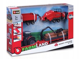 Mängutraktor Bburago Tractor Massey Ferguson 31703, 10 cm hind ja info | Poiste mänguasjad | kaup24.ee