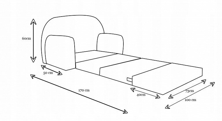 Lastediivan Fortisline Ocean, hall hind ja info | Lastetoa kott-toolid, tugitoolid ja tumbad | kaup24.ee