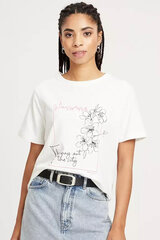 T-särk naistele Cross Jeans, valge hind ja info | Naiste T-särgid, topid | kaup24.ee