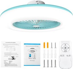 LED laevalgusti ventilaatoriga Ledmo, KW893A, 56W, sinine hind ja info | Laelambid | kaup24.ee