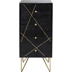 Dresser Gold Vein 4 Drawers 40x88cm цена и информация | Шкафчики в гостиную | kaup24.ee