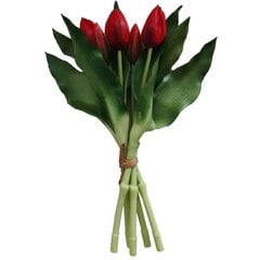 Punaste tulpide kimp, 28 cm hind ja info | Kunstlilled | kaup24.ee
