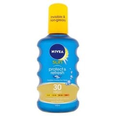 Päikesekreem Nivea Invisible Spray Tanning Protect & Refresh SPF 30, 200 ml hind ja info | Päikesekreemid | kaup24.ee