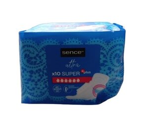 Hügieenisidemed Sence Super Plus, Pakis 12 tk hind ja info | Tampoonid, hügieenisidemed, menstruaalanumad | kaup24.ee