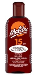 Pruunistav päevitusõli Malibu SPF15, 200 ml hind ja info | Päikesekreemid | kaup24.ee