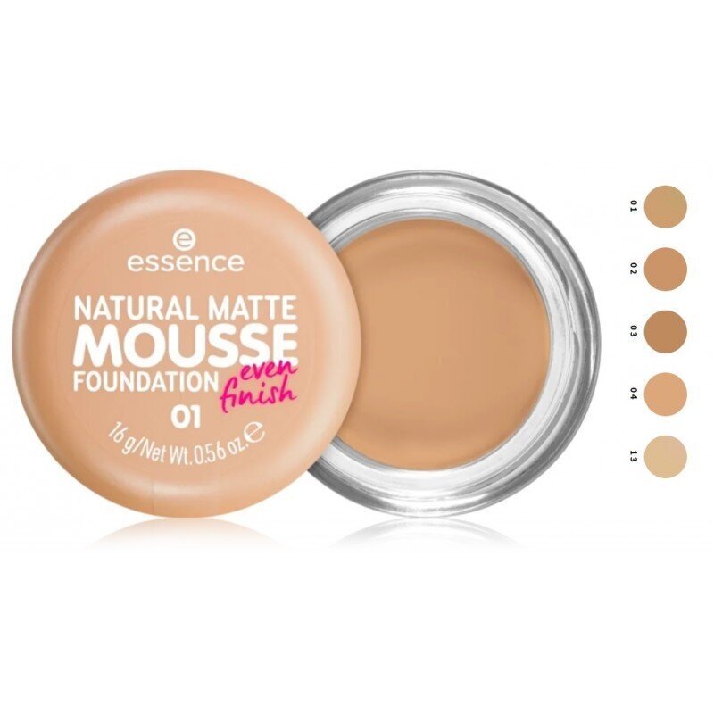 Kreemjas jumestuskreem Essence Natural Matte Mousse jumestuskreem, 13, 16 g цена и информация | Jumestuskreemid, puudrid | kaup24.ee