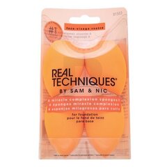 Real Techniques Miracle Complexion Sponges 4 шт цена и информация | Кисти для макияжа, спонжи | kaup24.ee