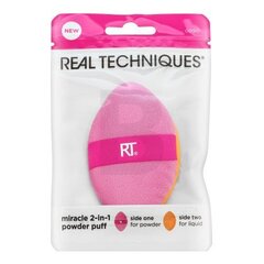 Real Techniques Miracle 2-In-1 Powder Puff цена и информация | Кисти для макияжа, спонжи | kaup24.ee
