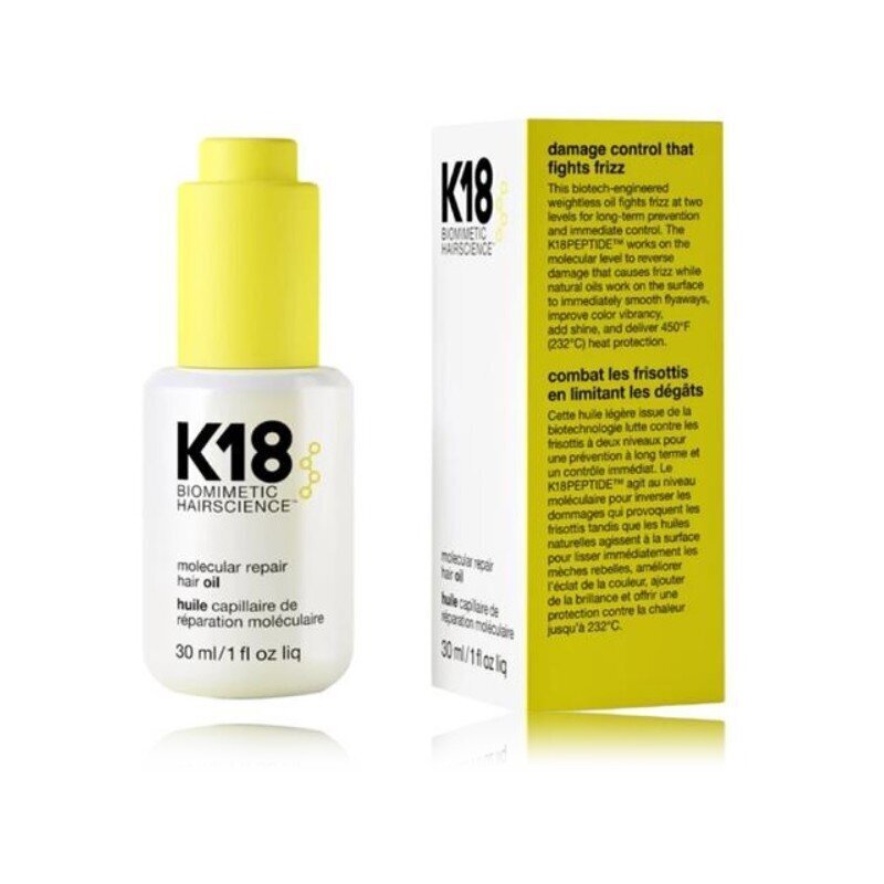 Juukseõli K18 Molecular Repair Hair Oil, kahjustatud juustele, 30 ml цена и информация | Maskid, õlid, seerumid | kaup24.ee
