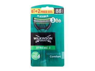 Набор одноразовых бритв Wilkinson Sword Xtreme 3 Sensitive Comfort Razor для мужчин, 8 шт. цена и информация | Косметика и средства для бритья | kaup24.ee