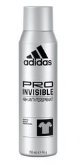 Antiperspirant Adidas Pro Invisible meestele, 150 ml hind ja info | Deodorandid | kaup24.ee