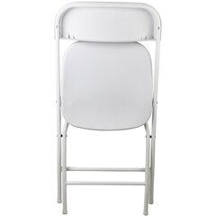 складные стулья, 2 шт, 50x46x80 см, белый цена и информация | Садовые стулья, кресла, пуфы | kaup24.ee