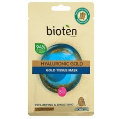 Niisutav kangasmask Bioten Hyaluronic Gold, 25 ml цена и информация | Маски для лица, патчи для глаз | kaup24.ee