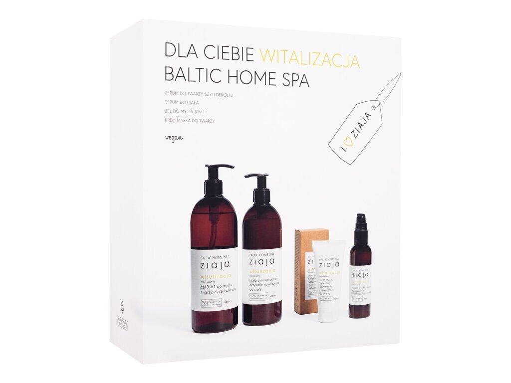 Kehahoolduskomplekt Ziaja Baltic Home Spa Vitality, 4 tk цена и информация | Dušigeelid, õlid | kaup24.ee