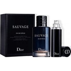 Komplekt Christian Dior Sauvage EDP meestele: parfüümvesi 100 ml + mini 10 ml цена и информация | Мужские духи | kaup24.ee