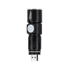 алюминиевый фонарик 3w (zoom, usb plug) цена и информация | Фонарики, прожекторы | kaup24.ee