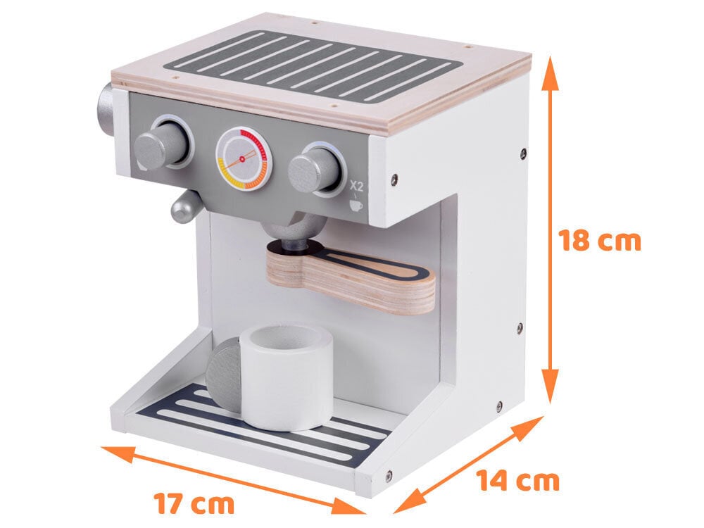 Mängu puidust kohvimasin koos tassiga Coffee Machine, ZA4123 цена и информация | Tüdrukute mänguasjad | kaup24.ee