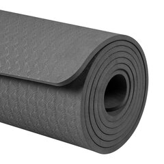 коврик для йоги, 183x61 см, черный цена и информация | Коврики для йоги, фитнеса | kaup24.ee