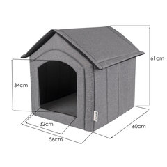 Лежанка для животных Petsona, XL, серый цена и информация | Лежаки, домики | kaup24.ee