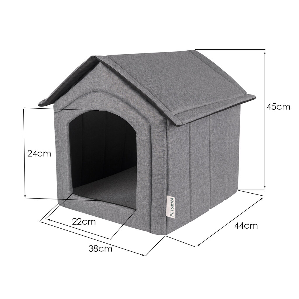 Lemmiklooma maja Petsona M, hall hind ja info | Pesad, padjad | kaup24.ee