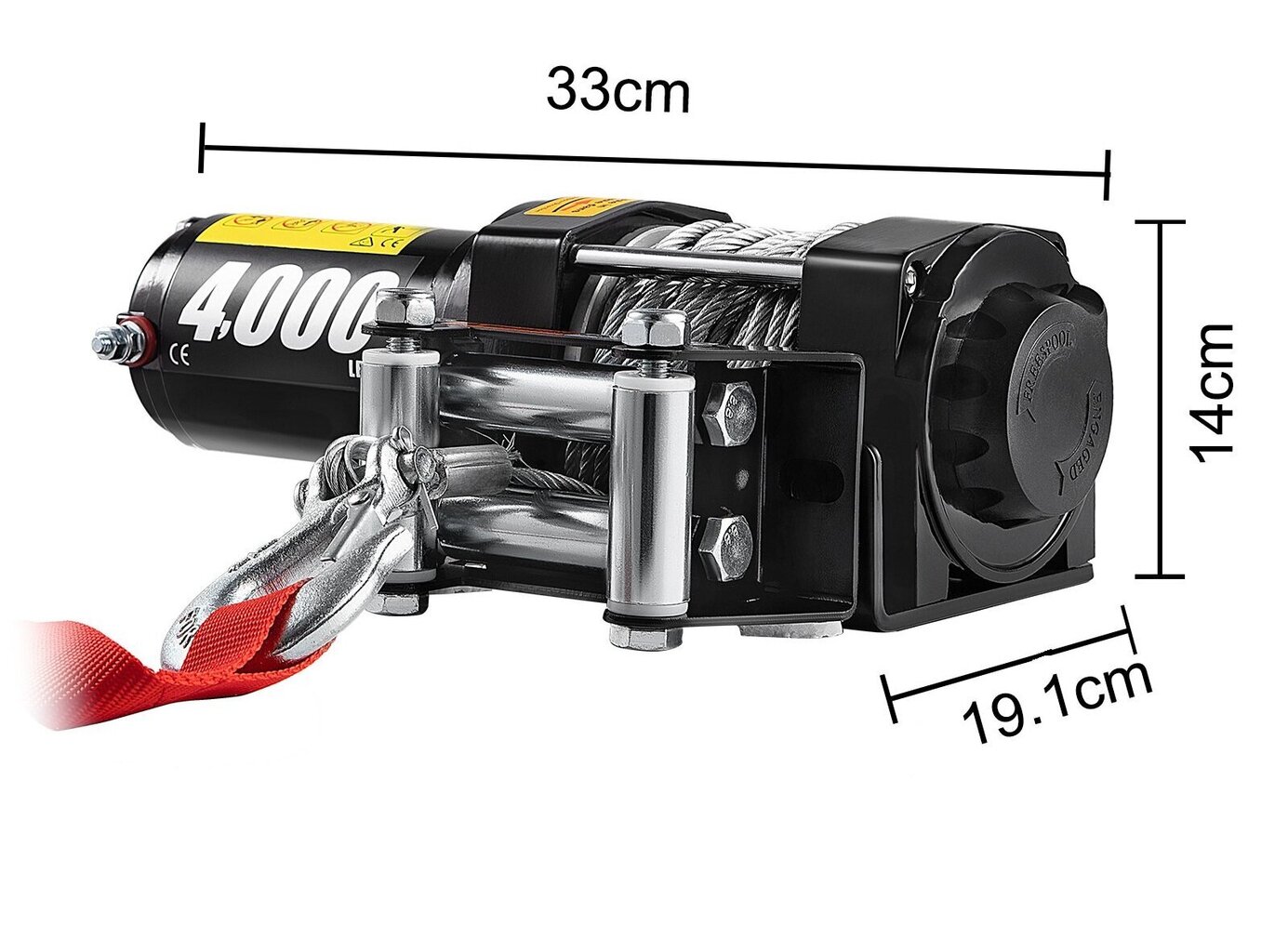 Elektriline vints Vevor, 1814 kg/4000 LBS, 12V hind ja info | Turvasüsteemid ja 12V seadmed | kaup24.ee