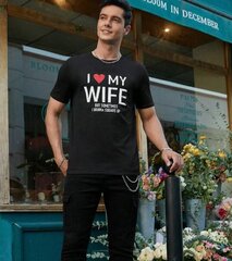 T-särk meestele Manfinity Homme I Love My Wife Printiga hind ja info | Originaalsed T-särgid | kaup24.ee