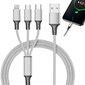 Kaabel telefonile 3in1 usb, C tüüp, micro USB hind ja info | Mobiiltelefonide laadijad | kaup24.ee