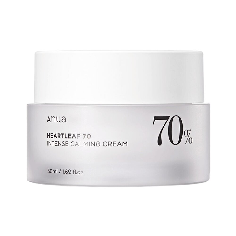 Houttuynia'l põhinev intensiivne barjäärikreem ANUA Heartleaf 70% Intense Calming Cream, 50ml hind ja info | Näokreemid | kaup24.ee