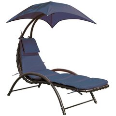 подвесное кресло-качалка - saska garden , синий, 200x125x180 см цена и информация | Уличные cтулья | kaup24.ee