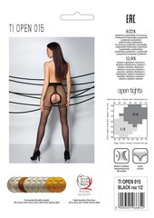 Сексуальные колготки Passion Ti Open 015, черный цвет цена и информация | Сексуальное женское белье | kaup24.ee