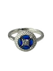Stella jewelry roodiumiga kaetud sterlinghõbedast sõrmus naistele sünteetiliste kividega, CHR0003 hind ja info | Sõrmused | kaup24.ee