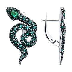 Stella jewelry roodiumhõbedast kõrvarõngad naistele sünteetiliste kividega, 94025284-91 hind ja info | Kõrvarõngad | kaup24.ee