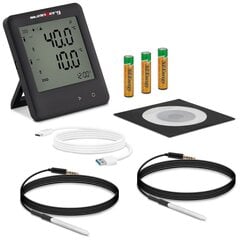 Temperatuuriregistraatori termomeetri vahemik -40 kuni 125C Micro USB LCD IP54 hind ja info | Mõõdikud (niiskus, temp, pH, ORP) | kaup24.ee