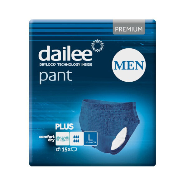 Mähkmed Dailee Pant Men Premium Plus L, 15 tk hind ja info | Mähkmed, hügieenisidemed, ühekordsed linad täiskasvanutele | kaup24.ee