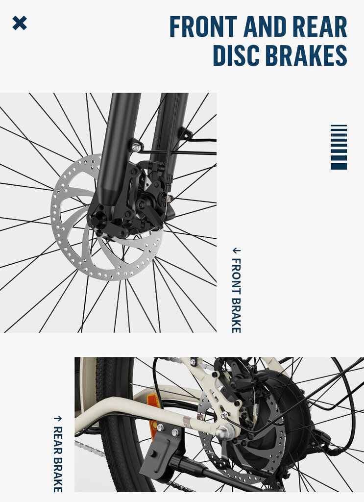 Elektrijalgratas OneSport OT18, 26", beež hind ja info | Elektrirattad | kaup24.ee