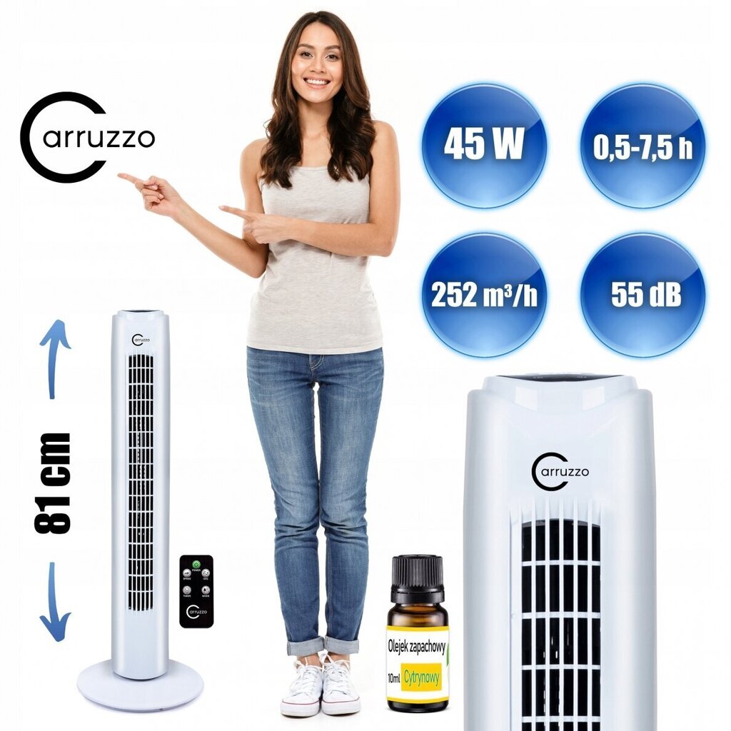 Kolonnventilaator Carruzzo 45W 81cm цена и информация | Ventilaatorid | kaup24.ee