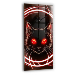 Seinakell Punaste silmadega kass, 30x60 cm цена и информация | Часы | kaup24.ee