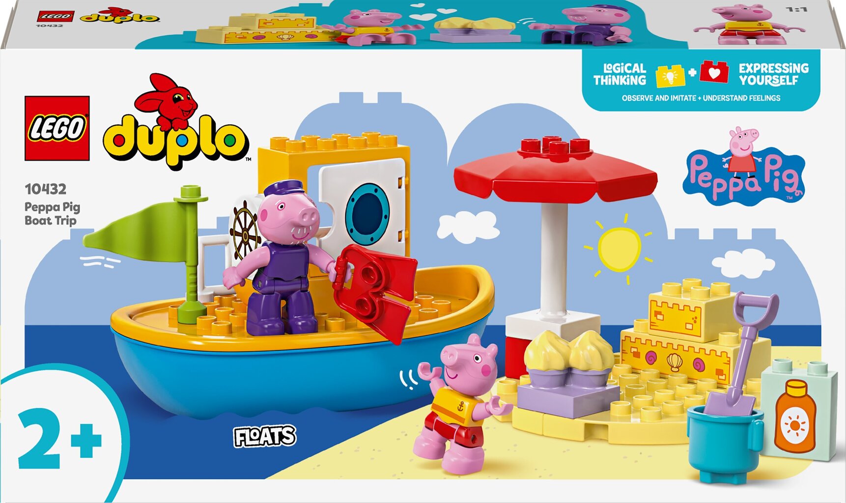 10432 Lego® Duplo Põrsas Peppa paadireis цена и информация | Klotsid ja konstruktorid | kaup24.ee