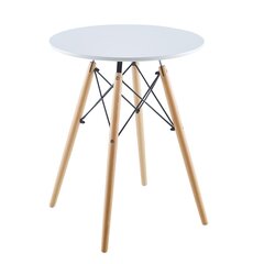 круглый стол - matera, 60x60 см, белый цена и информация | Кухонные и обеденные столы | kaup24.ee
