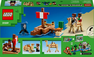 21259 Lego® Minecraft Reis piraadilaeval цена и информация | Конструкторы и кубики | kaup24.ee