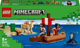 21259 Lego® Minecraft Reis piraadilaeval цена и информация | Конструкторы и кубики | kaup24.ee