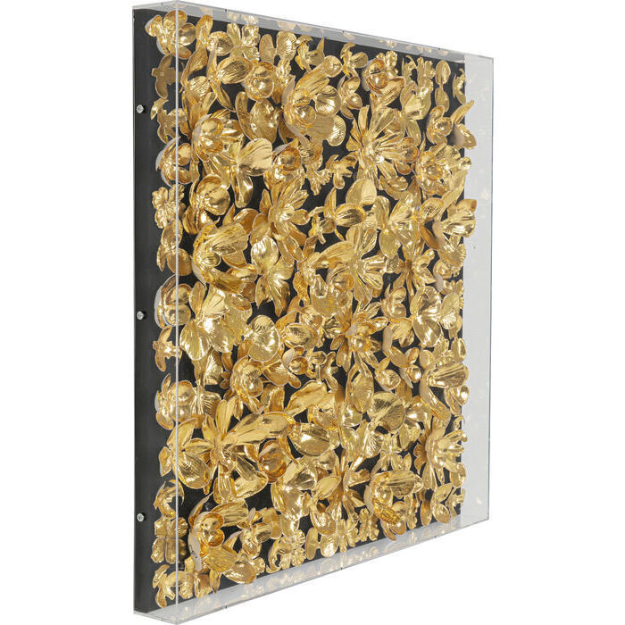 Dekoratiivpaneel Gold Flower 60 x 60 cm цена и информация | Sisustuselemendid | kaup24.ee