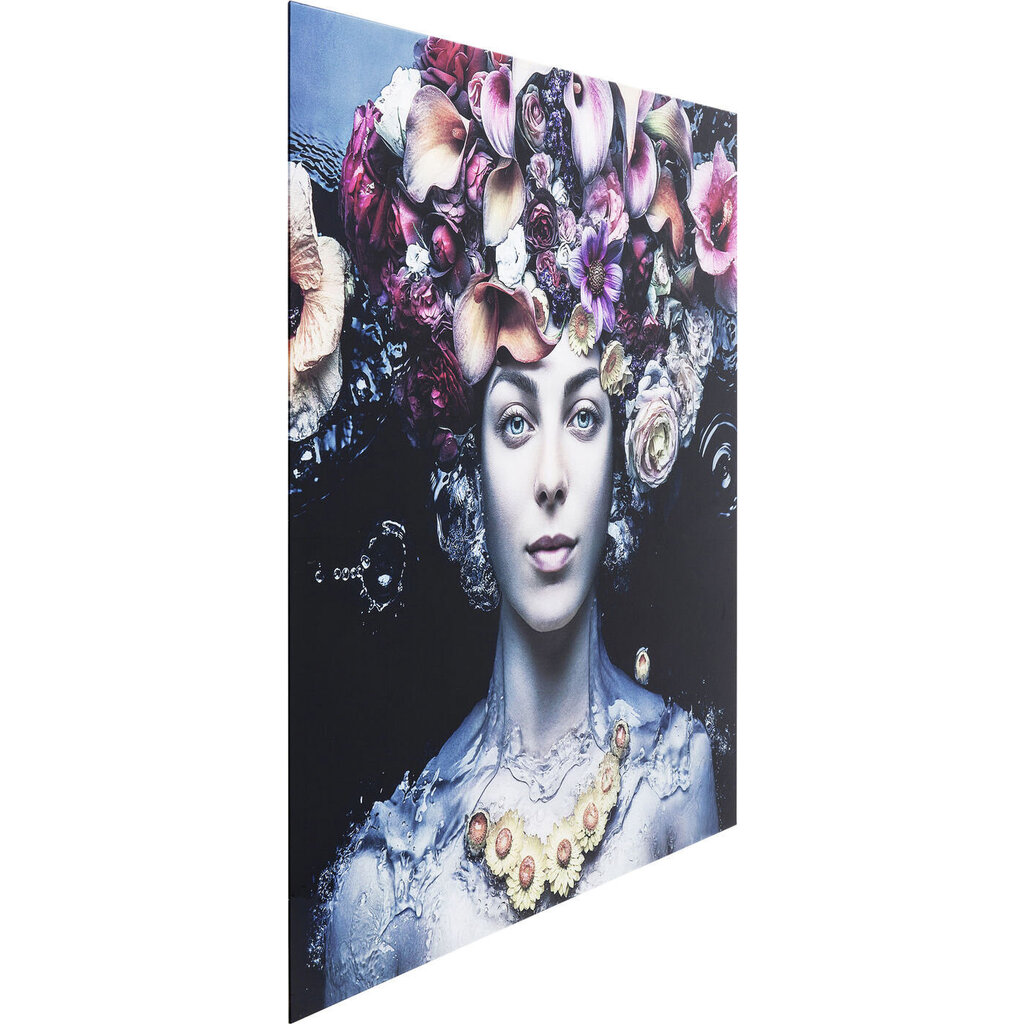 Seinapilt Flower Art Lady, klaas (80 x 80 cm) цена и информация | Seinapildid | kaup24.ee