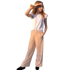 Madzi брюки для девочек 371847 01, бежевые цена и информация | Штаны для девочек | kaup24.ee