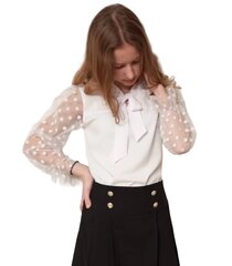 Madzi блузка для девочек 231640 01, белая цена и информация | Рубашки для девочек | kaup24.ee
