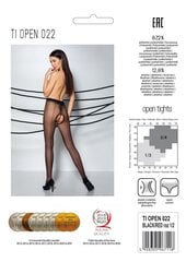 Seksikad sukkpüksid Passion Ti Open 022, must/punane hind ja info | Naiste sekspesu | kaup24.ee