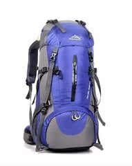  Туристический рюкзак с чехлом от дождя 50 л, синий цена и информация | Туристические, походные рюкзаки | kaup24.ee