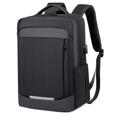 Veekindel 17-tolline sülearvuti seljakott, must hind ja info | Arvutikotid | kaup24.ee