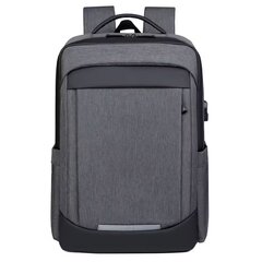 Veekindel 17-tolline sülearvuti seljakott, hall hind ja info | Arvutikotid | kaup24.ee
