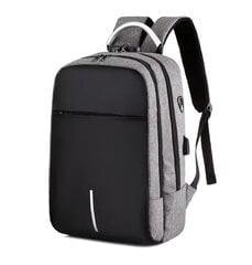 Водонепроницаемый рюкзак для ноутбука 15,6 дюймов, серый цена и информация | Рюкзаки, сумки, чехлы для компьютеров | kaup24.ee